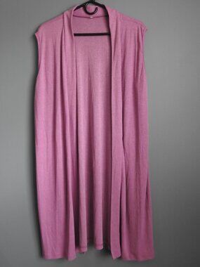 2/$15 Pink Open Tight Knitted Vest - Size Large